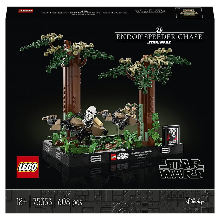Lego Star Wars Diorama De La Course poursuite En Speeder Sur Endor 75353 Lego La Boîte