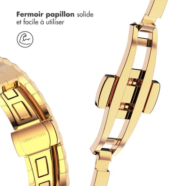 Selencia Bracelet dragon en acier pour Apple Watch | 38/40/41/42 mm - Doré
