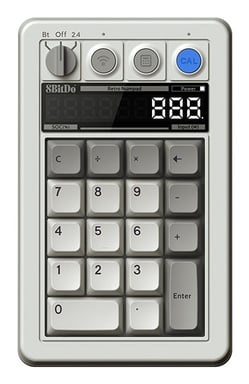 8BitDo Retro 18 Teclado Numérico M Edition - Teclado Mecánico Bluetooth, Batería de Litio, Compatible con PC y Mac