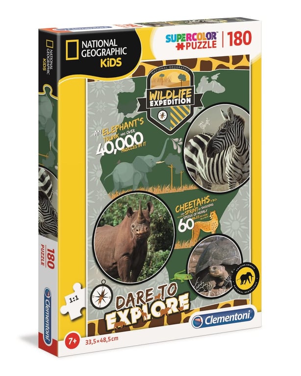 Puzzle 180 pièces : National Geographic Kids : Sauvage Clementoni Puzzles - vue 3
