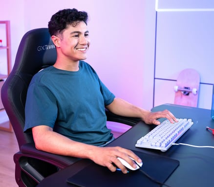 Trust GXT 833W Thado teclado Juego USB QWERTY Español Blanco