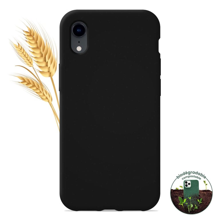 Coque silicone unie Biodégradable Noir compatible Apple iPhone XR - 1001  coques