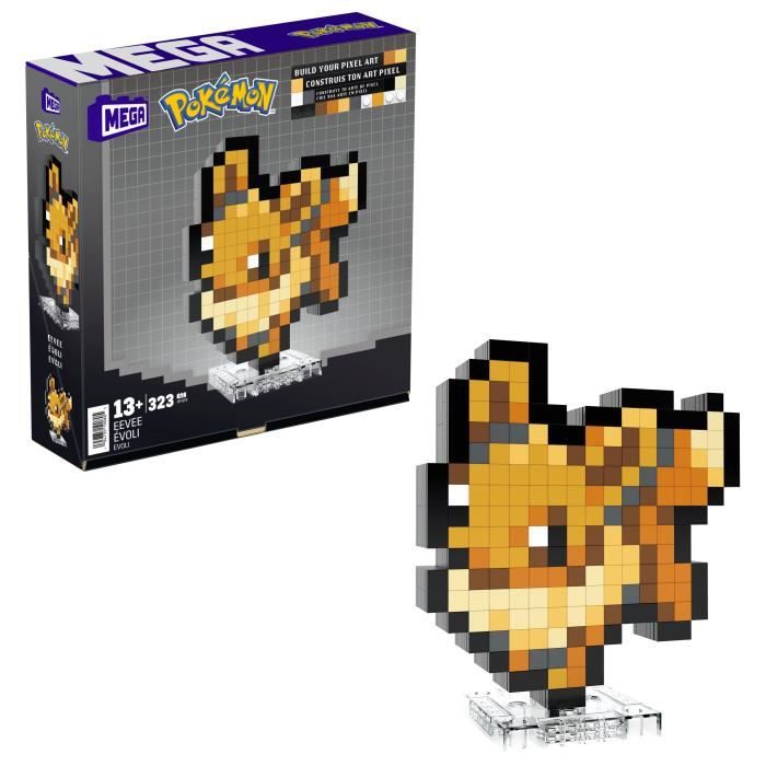 -Pokémon-évoli-Coffret De Construction Rétro Pixel Art 323 Pieces -  Pokémon - HTH78 - Neuf