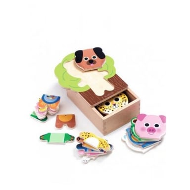 Puzzle de madera Arbramix : 3 piezas de colores para niños