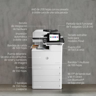 HP Color LaserJet Enterprise Flow Impresora multifunción M776z