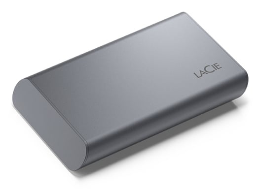 LaCie Mobile SSD Secure Technologie Thunderbolt 2 To USB Type-C 3.2 Gen 2 (3.1 Gen 2) Gris