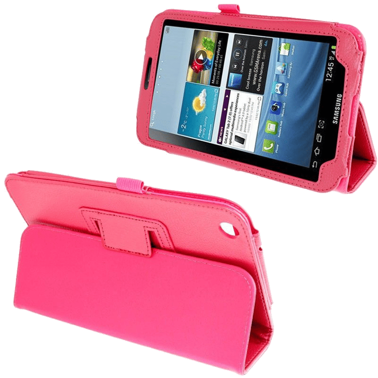Housse Protection Cuir Rose Samsung Galaxy Tab 3 8 Pouces T3100 Support Integral Faux cuir YONIS