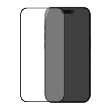 Protection d'écran antibactérienne en verre trempé ultra-résistant à bords incurvés (60% verre trempé recyclé) pour Apple iPhone 17 Air, Noir