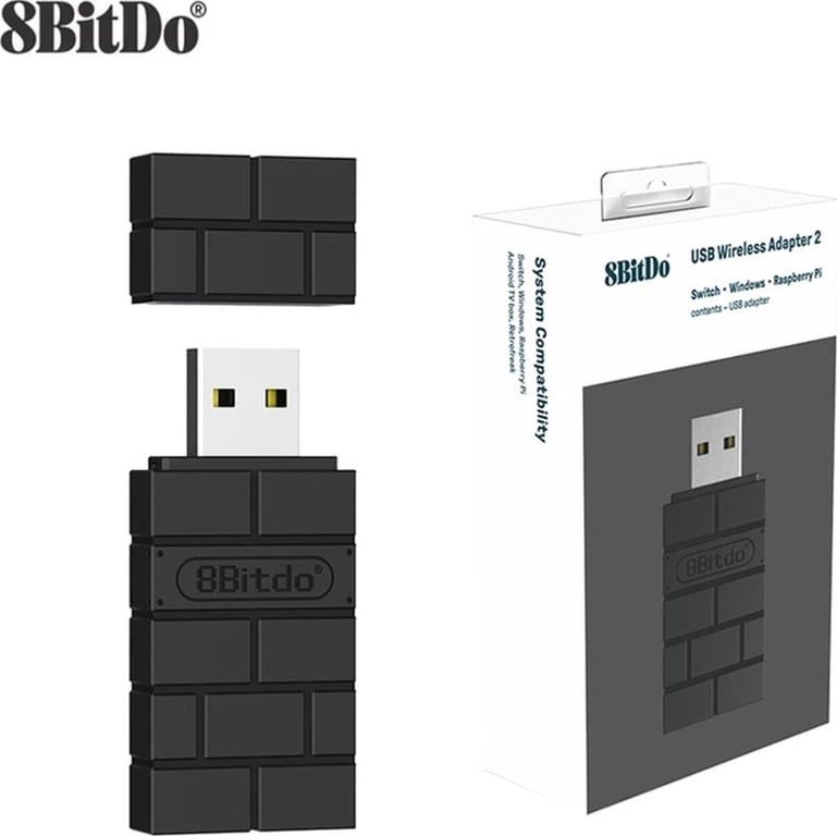 8Bitdo Adaptateur Bluetooth Version 2 pour Windows/Mac/Raspberry  Pi/Nintendo Switch - 8Bitdo