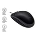 Logitech B110 Silent souris Bureau Ambidextre USB Type-A Optique 1000 DPI