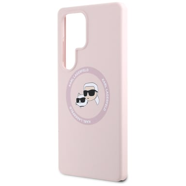 Custodia Karl Lagerfeld in silicone Double Heads MagSafe per Samsung Galaxy S25