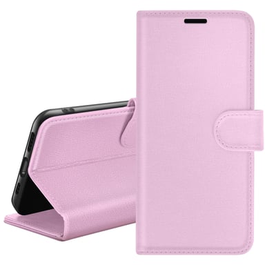 Zanaé Funda tipo cartera para Vivo Y11s con soporte y lengüeta magnética Rosa
