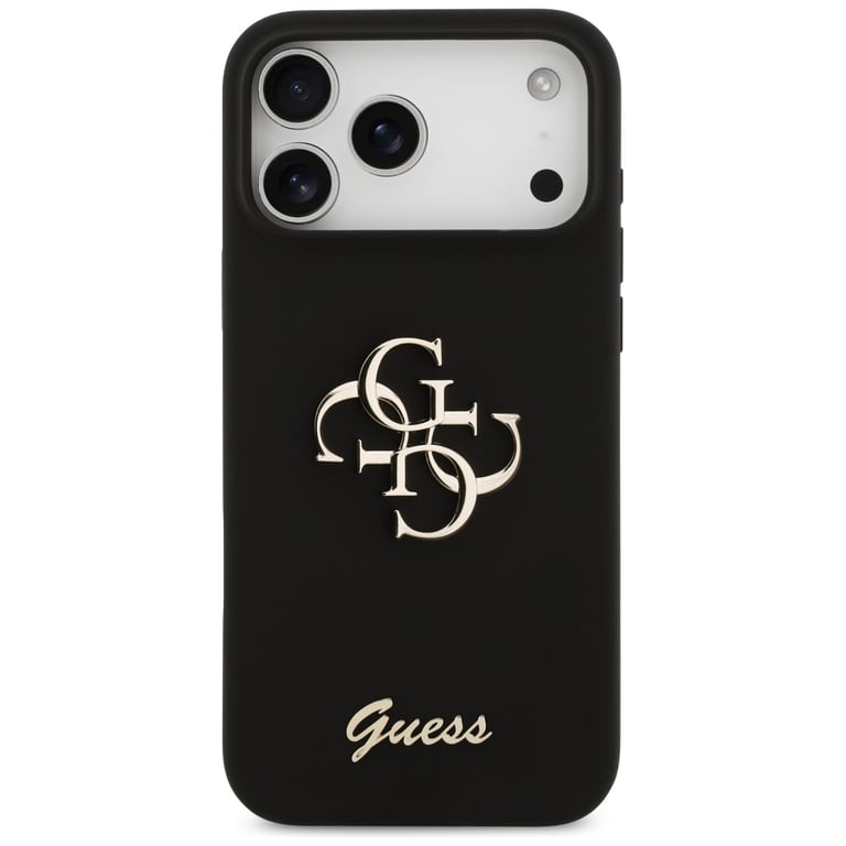Guess Coque Silicone Big 4G Script pour iPhone 17 Pro Max Noir - vue 3