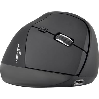 Bluestork M-WL-ERGO-BK RF Mouse senza fili per destrorsi da 1200 DPI