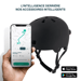 Cosmo Evasion - Casque avec éclairage Vélo Arrière Intelligent et Connecté - Feu Stop, Detection de Chute Automatique, Partage de trajet