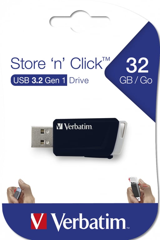 Verbatim Clé USB Store 'n' Click 32 Go Noir