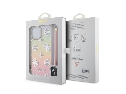 Cover per iPhone 15 TPU Peony con cordino