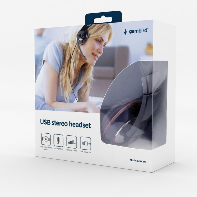 Gembird MHS U 001 écouteurcasque Avec fil Arceau AppelsMusique Neuf - vue 2
