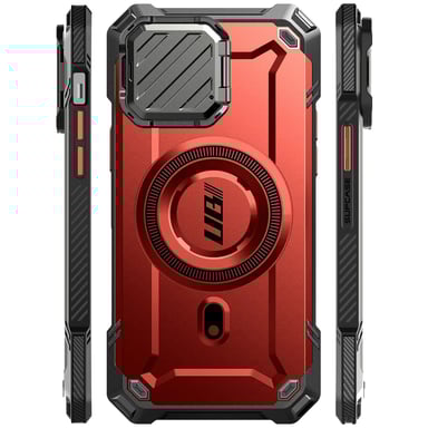 Supcase Funda MagSafe para iPhone 16e Antigolpes Cubierta Cámara Rojo