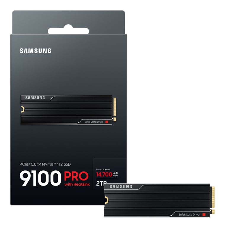 Samsung 9100 PRO Heatsink PCIe® 5.0 NVMe™ M.2 SSD - 2 TB - Neuf