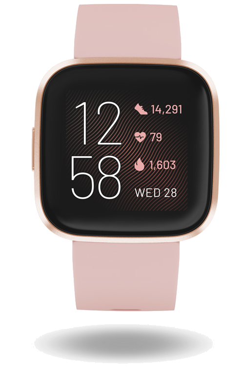 Montre connectée Fitbit Versa 2 - 40mm - Cadran Or- Bracelet Rose