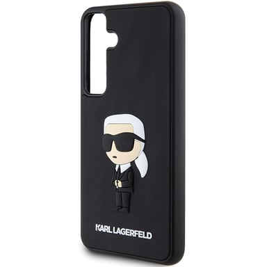 Custodia Karl Lagerfeld 3D Rubber Ikonik per Samsung S24, nera