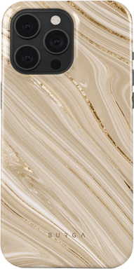 Burga Funda para iPhone 15 Pro Tough A prueba de golpes Modelo Full Glam Beige