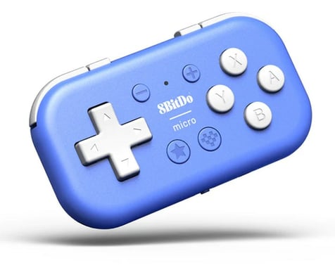 8Bitdo Micro Bleu USB Manette de jeu Android, Nintendo Switch, PC, iOS