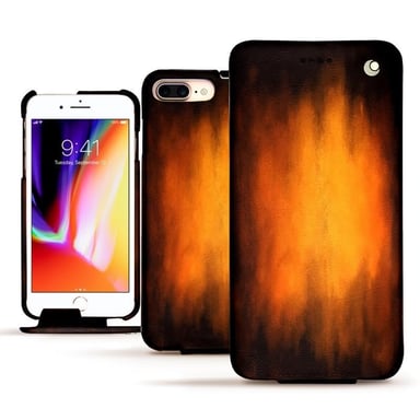 Apple iPhone 8 Plus Funda de piel - solapa vertical - Fauve Patine - Patina Leather