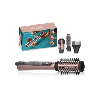 Brosse chauffante Cecotec CeramicCare 3en1 AirBrush Ionique 1200 W Affichage 3 modes Rose gold et noir