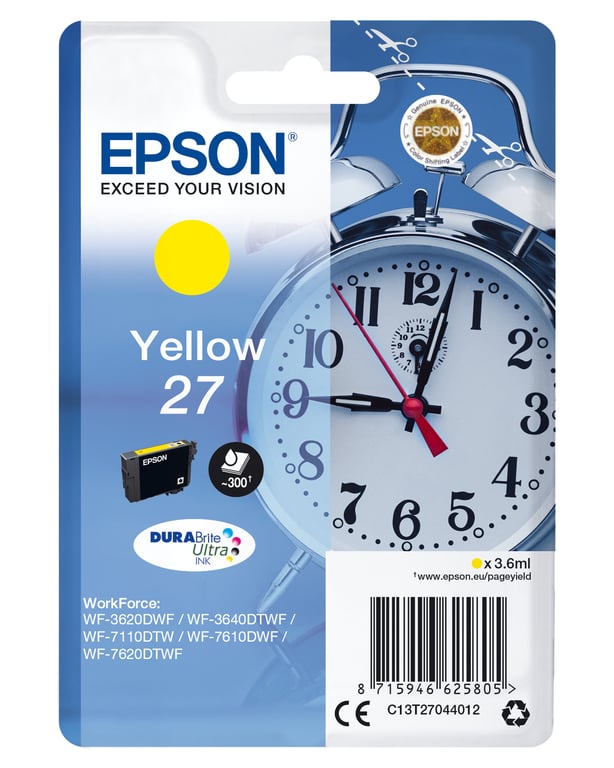 EPSON Cartouche d'encre T2704 Jaune - Réveil (C13T27044012) - Neuf