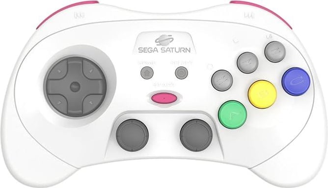 RetroBit Sega Saturn 2.4Ghz Pro White