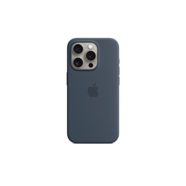 Funda de silicona con MagSafe para iPhone 15 Pro Storm Azul