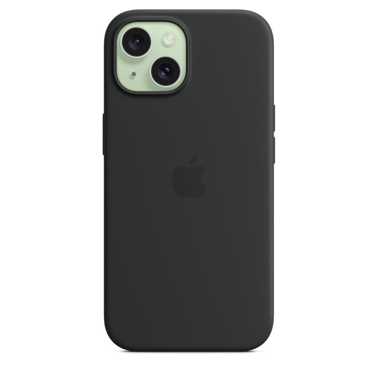 Funda de silicona con MagSafe para iPhone 15 Negro