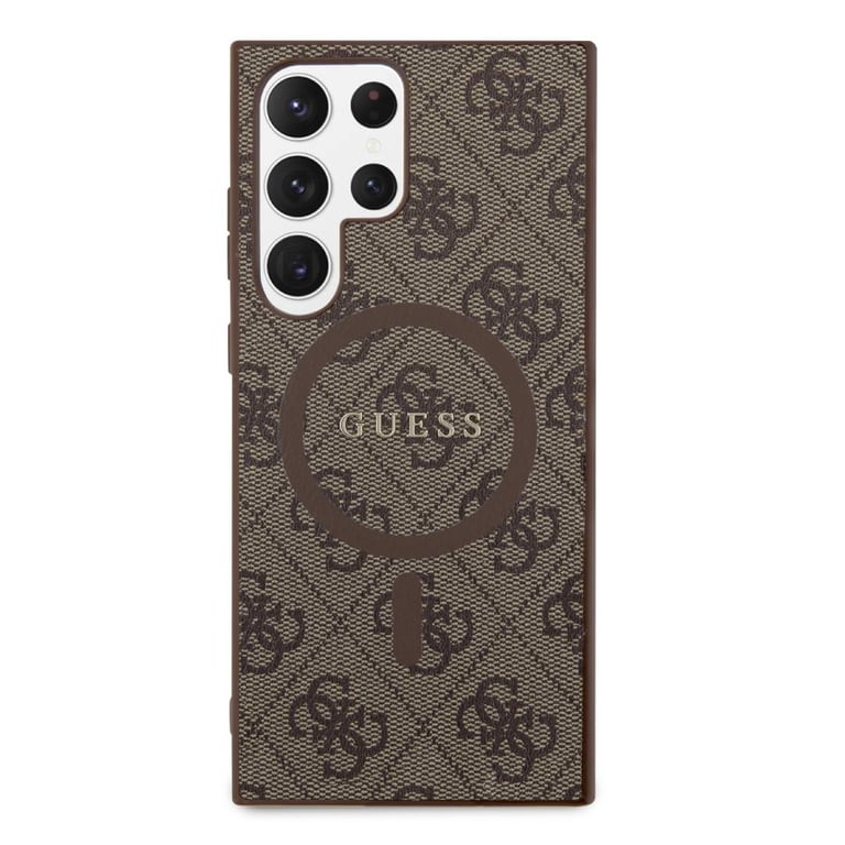 Coque de téléphone Guess 4G Collection Cuir et métal Compatible MagSafe - vue 2