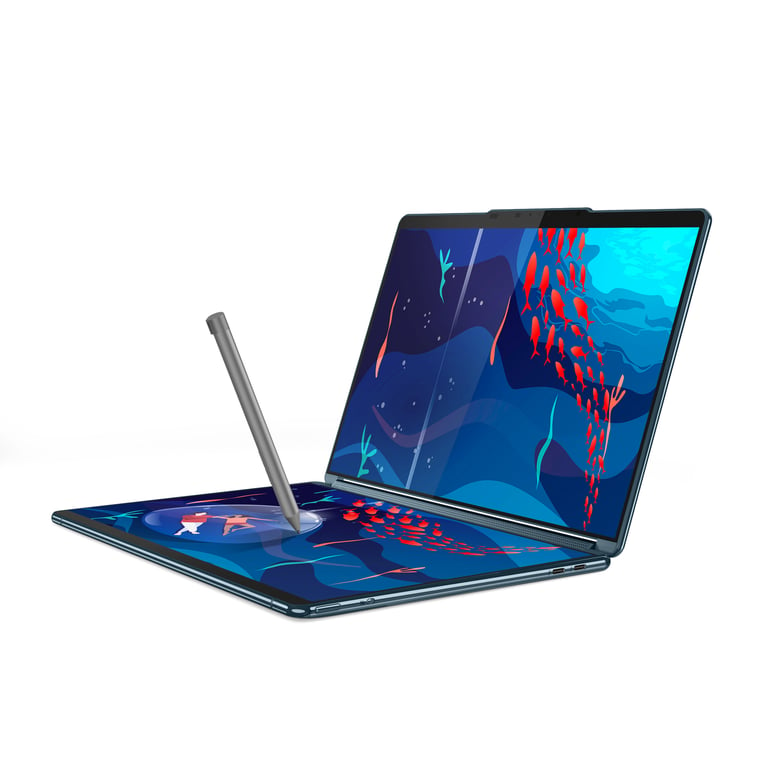 Lenovo Yoga Book 9 Intel® Core™ i7 i7-1355U Hybride (2-en-1) 33,8 cm (13.3 ) Écran tactile 2.8K 16 Go LPDDR5x-SDRAM 1 To SSD Wi-Fi 6E (802.11ax) Windows 11 Home Bleu - Neuf