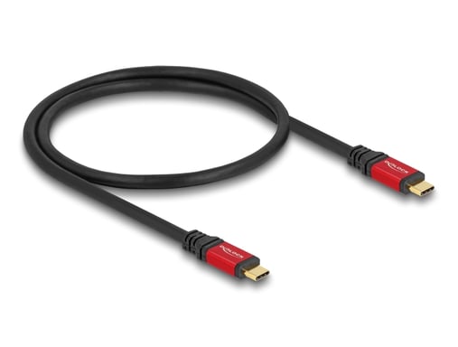 DeLOCK Cavo USB 20 Gbps USB Type-C maschio-maschio PD 3.0 100 W E-Marker 0,5 m metallo rosso