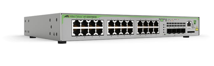 Allied Telesis GS970M Gestionado L3 Gigabit Ethernet (10/100/1000) Energía sobre Ethernet (PoE) 1U Gris
