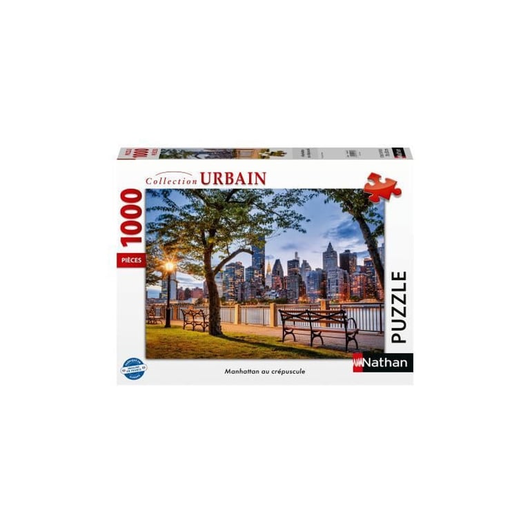 Puzzle 1000 pièces : Manhattan au crepuscule Ravensburger Nathan - vue 3