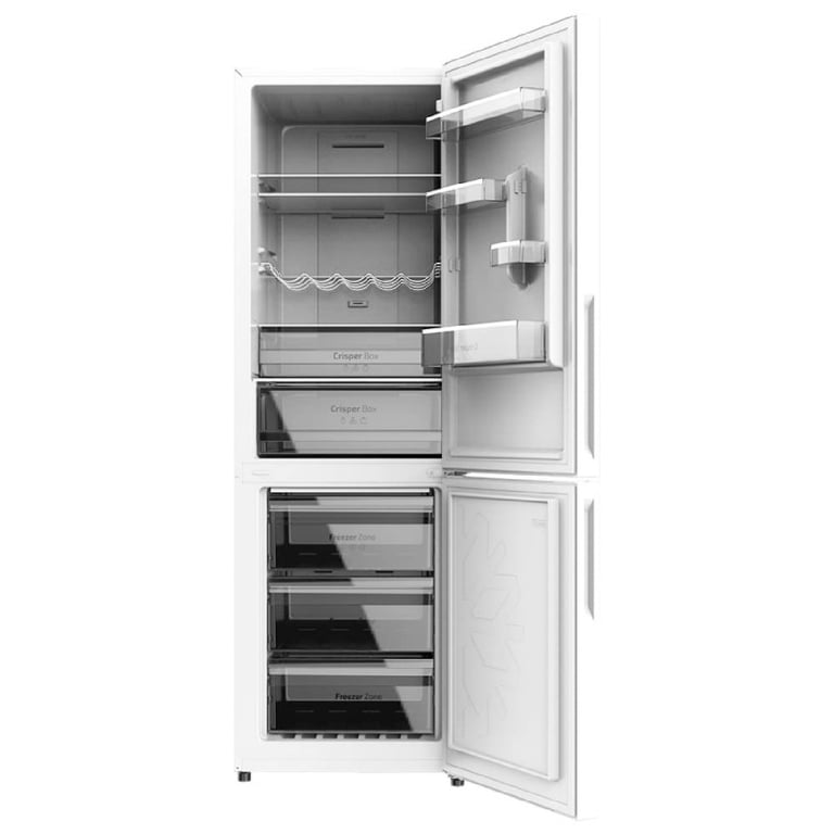 Cecotec Frigorífico Combi 2 Puertas Cristal de 322 Litros Bolero CoolMarket Combi 322 Glass D. Altura 185 y 60 cm de Ancho Motor Inverter Plus Sistema Air flow Total No frost - vue 4