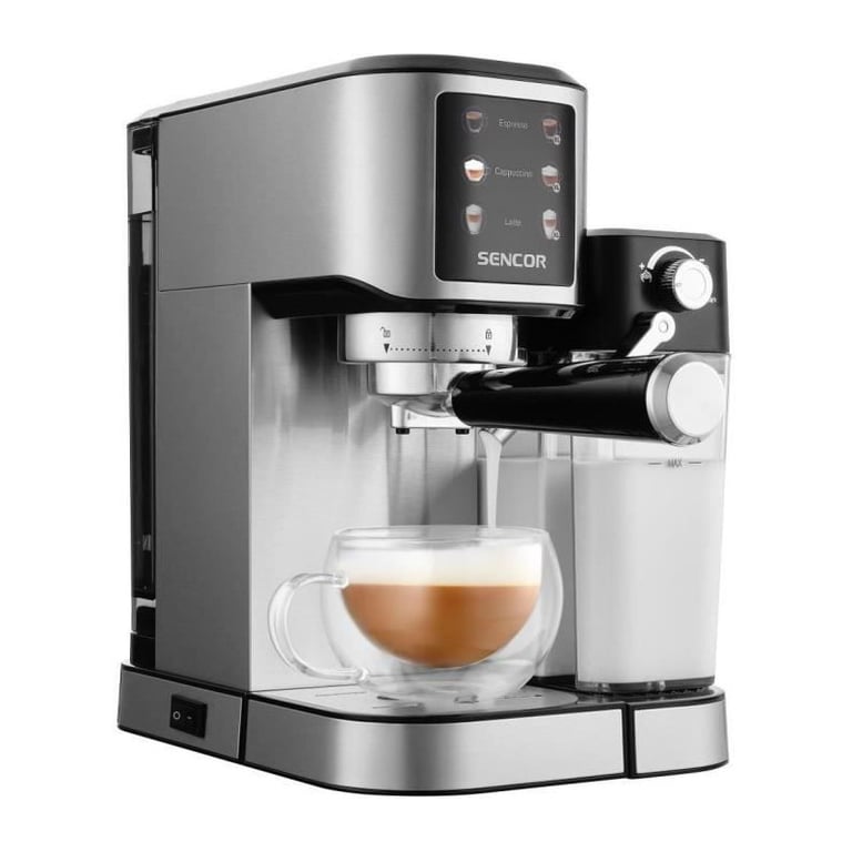 Machine À Expresso Sencor SES 4910SS – 20 Bars, Panneau One Touch - vue 3