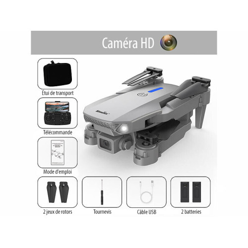 Drone quadricoptère pliable WIFI avec caméra HD Neuf - vue 3