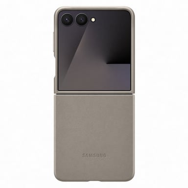 Funda original KindSuit de piel vegana para Samsung Galaxy Z Flip 7 - Taupe