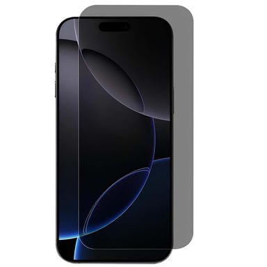 Crong Protector de pantalla de privacidad 3D Armour para iPhone 16 Pro anti-espía Negro transparente