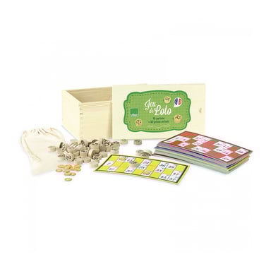 Jeu de Loto Classique en Bois - Amusement en Famille