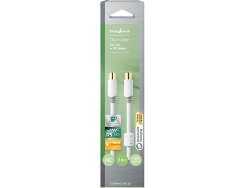 Nedis CSBW40015WT20 cable coaxial Blanco