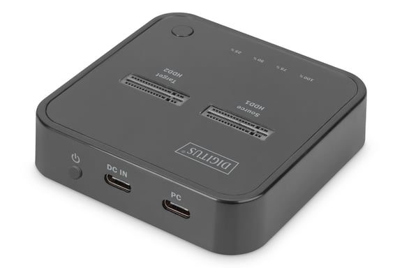 Digitus Station d'accueil dual M.2 pour SSD NVMe avec fonction de clonage hors ligne, USB-C™