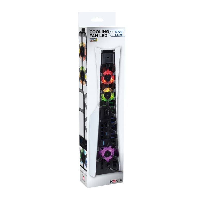Konix Ventilateur de refroidissement LED RGB pour PS5 Slim Neuf - vue 2