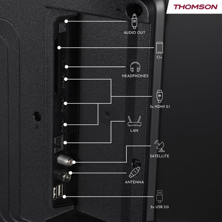 Thomson 50 Pouces 126 cm UHD LED Fire TV avec Commande vocale Alexa Bluetooth 5.0 Ports HDMI USB AV in CI+ USB – 50UF4S35 - vue 3