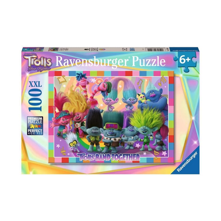 Puzzle 100 pièces : La bande des Trolls Ravensburger France - vue 3